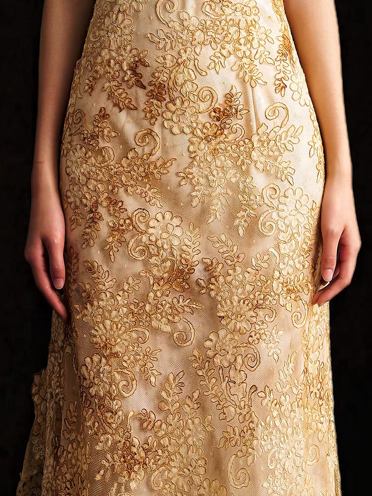 Vintage Embroidered Lace Qipao