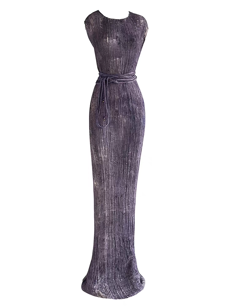 Purple Twilight Linen Gown