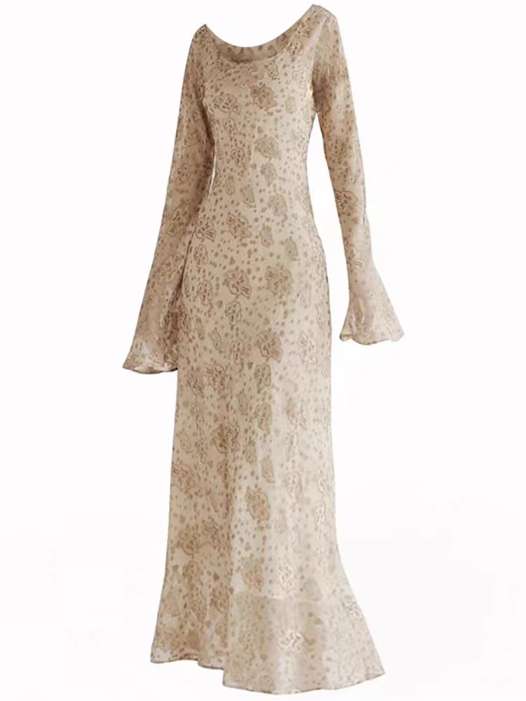 Blooming Lily Mulberry Silk Maxi
