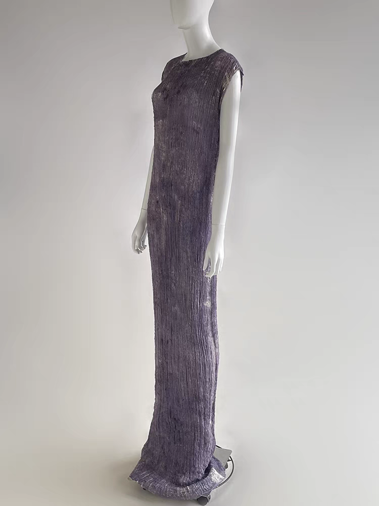 Purple Twilight Linen Gown