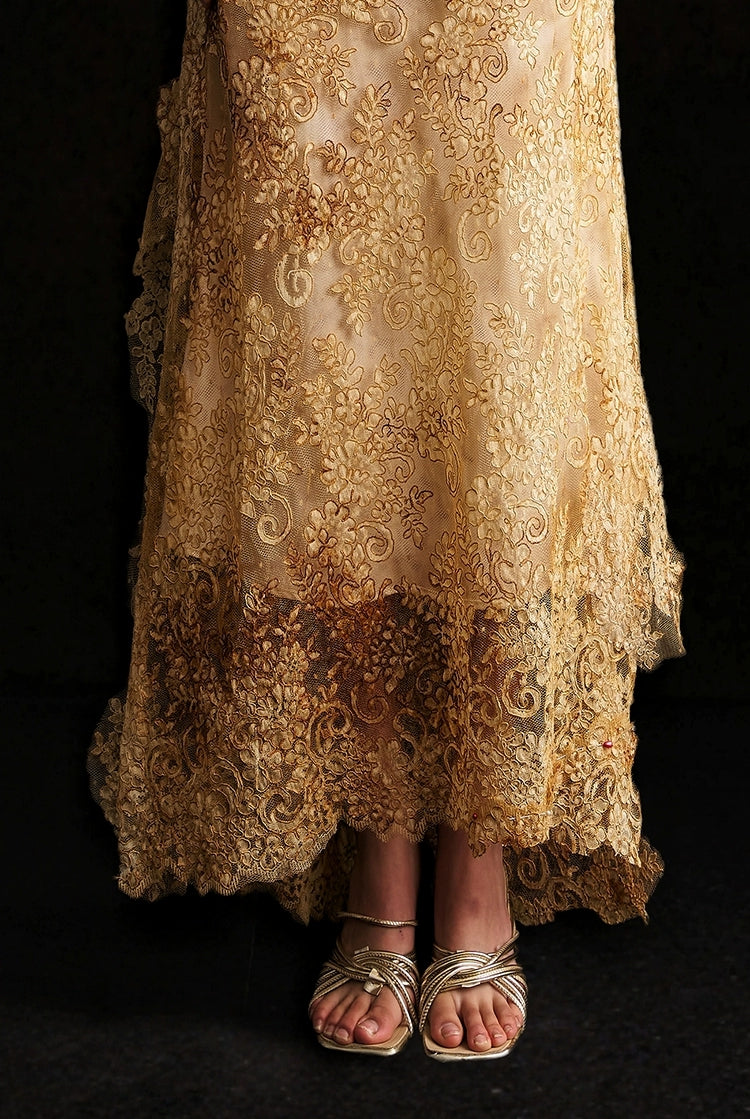 Vintage Embroidered Lace Qipao
