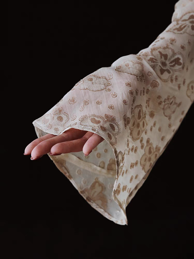 Blooming Lily Mulberry Silk Maxi